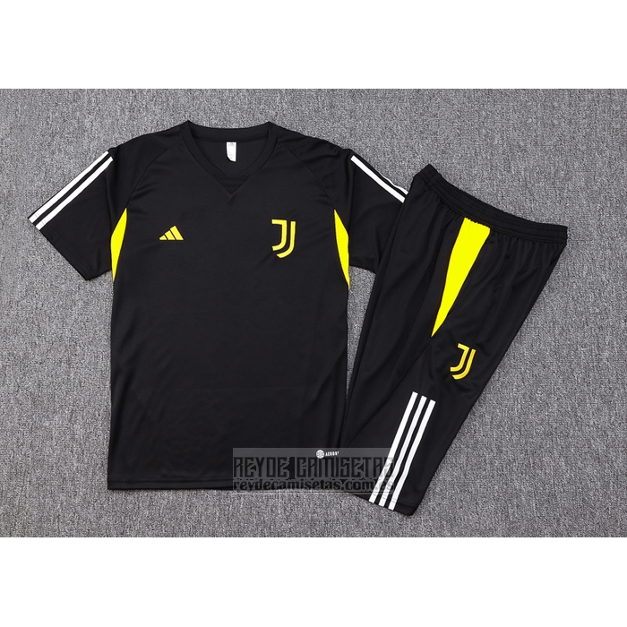 Chandal del Juventus Manga Corta 2023-2024 Negro - Pantalon Corto